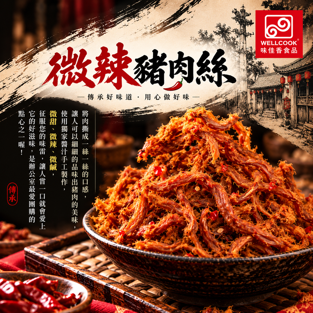 微辣豬肉絲300g